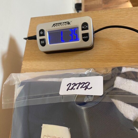 Chicos Sweater Womens 1 US Medium Blue Striped Cardigan Reversible Open Front - Picture 10 of 10